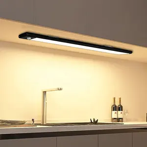 Ultra ince iç mekan aydınlatması alüminyum şerit mutfak dolabı dolap ışıkları Led hareket sensörlü ışık