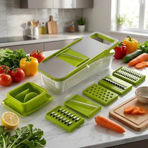 LOVFE OEM Coffrets Cadeaux – Hachoir à Légumes Manuel en Acier Inoxydable avec Lames pour Dé<span class=keywords><strong>coupe</strong></span> en Dés et <span class=keywords><strong>Julienne</strong></span> - Product Image 6