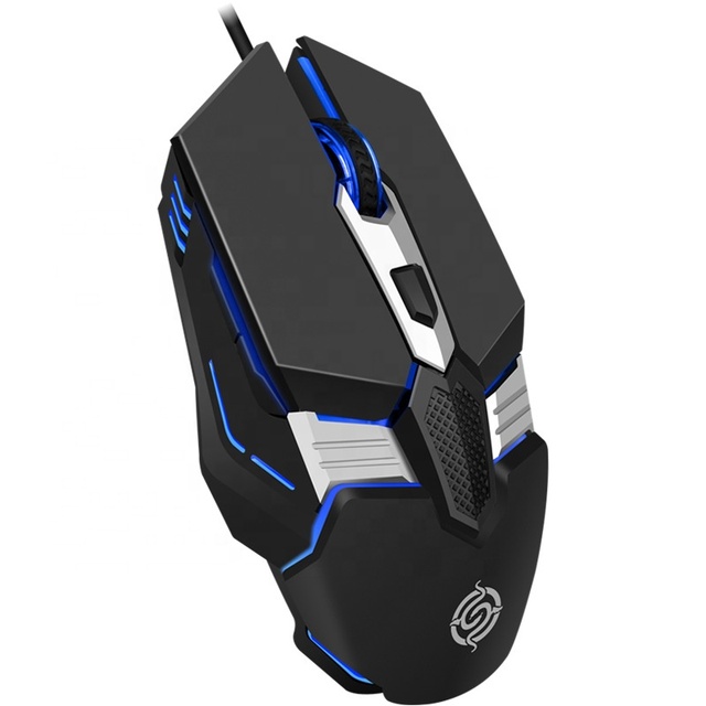 Hot Product Snake M12 Illuminated1200 Dual DPI 7 Color USB Gaming Wired Mechanical 4D Mouse Computer Desktop Notebook Wired Mice