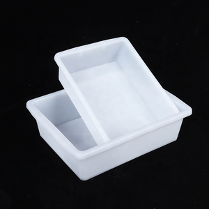 Conteneur en <span class=keywords><strong>plastique</strong></span> <span class=keywords><strong>rectangulaire</strong></span> robuste, <span class=keywords><strong>bac</strong></span> en <span class=keywords><strong>plastique</strong></span> empilable, <span class=keywords><strong>bac</strong></span> de rangement plat, qualité alimentaire, empilable <span class=keywords><strong>pour</strong></span> le stockage en cuisine et sur le marché - Product Image 1