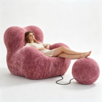 Canapé paresseux italien de luxe léger, confortable et simple, pour salon, design moderne, pouf individuel