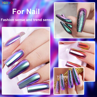 Caméléon liquide poudre à ongles nacré Chrome irisé effet miroir aluminium Pigment maison bricolage ongles conseils peintures Mica