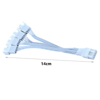 Connecteur de ventilateur PWM à 4 ports pour connecter plusieurs ventilateurs de boîtier à 4 broches à un connecteur de carte mère avec régulation de régime synchronisée et alimentation fiable