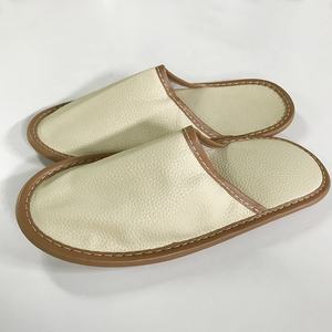 방수 PU 슬리퍼 홈 호텔 여행 항공사 사용 럭셔리 실내 가죽 슬리퍼 - Product Image 3