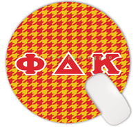 Tapis de souris personnalisé avec motif de cercle de la sororité Gamma Phi Delta, base en caoutchouc antidérapante, tapis de souris pour ordinateur