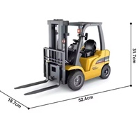 Nuevo Huina 1577 1578 Vehículo de Ingeniería a Control Remoto Listo para Usar, Combinación de Montacargas y Remolque, Escala 1:14, 6 Canales, Alcance de 25m
