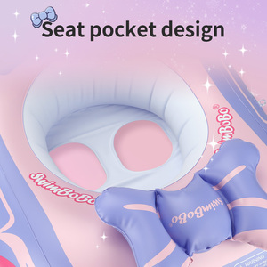 Swimbobo Bouées gonflables en PVC, jouet aquatique, anneau flottant avec direction pour enfants, avec auvent pour tout-petits et siège de bateau pour enfants, <span class=keywords><strong>piscine</strong></span> - Product Image 4