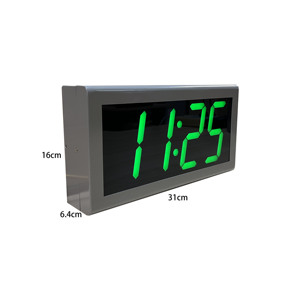 4 Inch 4 Digit Green LED NTP Clock, Network Synchronized, Automatic DST Reset - Product Image 3