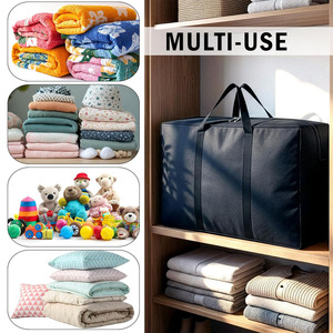Custom Logo Large Capacity Zipper Clothing Storage <b>Bag</b> Custom Heavy-Duty Storage <b>Bags</b> with Zippers Handles for Efficient <b>Moving</b> - Product Image 5