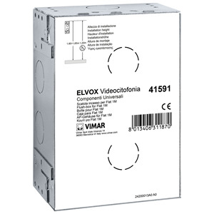 Elvox Scatola da Incasso per Videocitofono Flat 1M 14.8x10x6 cm - Product Image 1