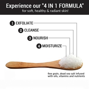 Gommage corporel lissant naturel en gros - <span class=keywords><strong>Sel</strong></span> de la Mer Morte riche en minéraux et huiles biologiques (Argan, Karité, Jojoba) pour une peau soyeuse - Product Image 2