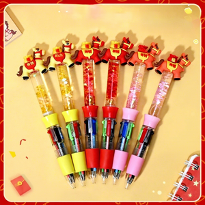 Bolígrafos <span class=keywords><strong>de</strong></span> punta redonda económicos, personalizables, multicolor, creativos, bonitos, <span class=keywords><strong>de</strong></span> dibujos animados, con efecto arena movediza, en cuatro colores, al por mayor, chinos - Product Image 2