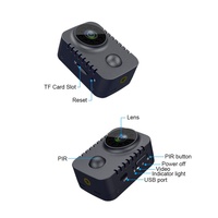 QZT Wireless Hd Mini Cámara corporal 1080p Cámaras de bolsillo de seguridad Activado por movimiento Nanny Cam Standby