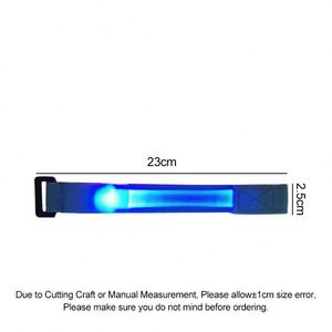 Pulsera LED Brillante en la Oscuridad, Brazalete Deportivo Luminoso de Nailon Intermitente para Correr, Festivales y Eventos - Product Image 6