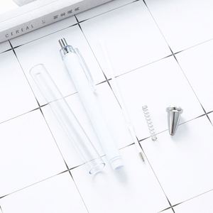 Diy Paper Insertable Transparent Clear Tube Plastic <b>Retractable</b> Picture Insert Ballpoint <b>Pens</b> - Product Image 4