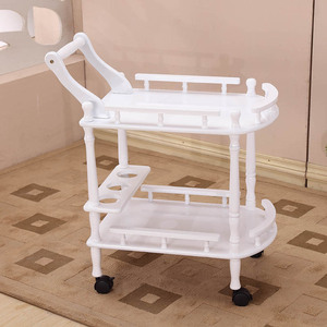 <span class=keywords><strong>Carrello</strong></span> di Servizio Mobile a Due Piani in Legno Moderno ed Ecologico per Saloni di Bellezza, Hotel e Ristoranti, Uso Domestico - Product Image 4