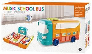 Jouet de voiture d'autobus pour les tout-petits: volant, jouet d'autobus scolaire de musique de son et de lumière, jouet de conduite éducatif - Product Image 2