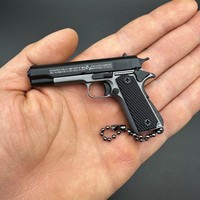 Llavero de aleación con modelo de pistola 92F de metal completo 1:3, colgante desmontable, juguete de descompresión, regalo para hombre