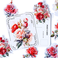 Autocollants Vintage DIY Handbook 20 pcs/pack Fleur de la série de danse ronde pour la saison Matériel décoratif pour la conception à la main