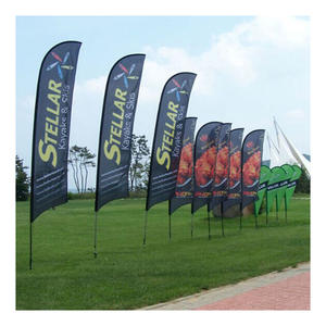 Drapeau de plage en forme de larme, bannière volante, vente en cours, <span class=keywords><strong>maison</strong></span> ouverte, lavage de voiture, drapeau personnalisé imprimé avec une base à pointe - Product Image 1