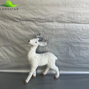 Grande <span class=keywords><strong>statue</strong></span> de cerf animatronique électrique de Noël en plein air, ours polaire écologique, peluche simulée grandeur nature, décoration d'intérieur, art déco - Product Image 4
