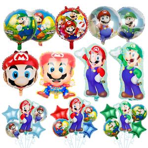 Globo de aluminio de dibujos animados de <span class=keywords><strong>Mario</strong></span> <span class=keywords><strong>Bros</strong></span>, globo de helio de 18 pulgadas, grande, para decoración de fiesta de juguete para niños, nuevo diseño - Product Image 1