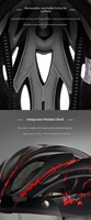 Nouveau casque de cyclisme avec visière magnétique et éclairage arrière, PC EPS, 18 aérations, réglable pour vélo de route et trottinette électrique pour adultes