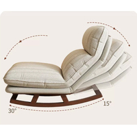 Fauteuil inclinable à bascule moderne en tissu, réglable, avec chaise longue, pour salon, mobilier de loisirs et de confort