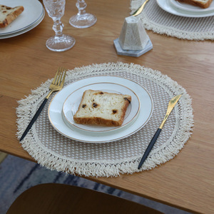 Bắc Âu Tự Nhiên Coaster Vòng Tay Dệt Mộc Mạc Bện Bảng Trang Trí Nội Thất Bảng Thảm Trang Trại Dệt Nơi Thảm - Product Image 3