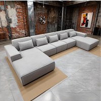Komprimiertes 2-in-1 Modulares Dreisitzer-Sofa-Set, Quadratisch, Schaumstoffgefüllt, Hochwertig, Modernes Design, Günstig ab Lager