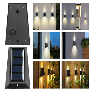 Lámpara Solar de Pared para Exteriores, LED, Ángulo de Haz de 20 Grados, Impermeable, para Jardín, Valla, Patio, Decoración e Iluminación - Product Image 1