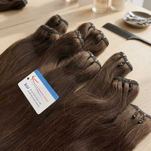 Top Tier Supply Straight Weft Brown Color Luminous Texture Tangle Free No Shedding Ready To Ship 100% Human Hair Bundles - Product Image 1