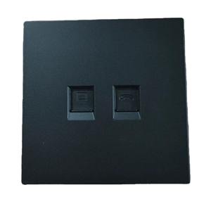 Dinding Rj45 soket hitam pelat wajah Uk tipe 86 Keystone Faceplate dengan Rj45 Outlet 2 Port Modular Jack 86*86mm Wall Faceplate Rj45 - Product Image 6