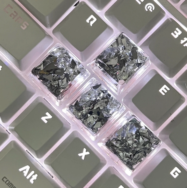 Hot Sell Colorful Transparent Mechanical Keyboard Handmade Resin Keycaps