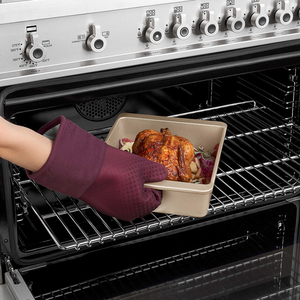 Gants de cuisine en silicone de qualité alimentaire, résistants à la chaleur, antiadhésifs, faciles à nettoyer, antidérapants, pour micro-ondes, -40~230°C, personnalisables - Product Image 5