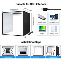 Portable MagicLine 40cm led cadre photo cube boîte à lumière équipement photographique foto soft box mini photo studio accessoires tir