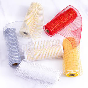 Metallic <strong>Deco</strong> <strong>Mesh</strong> <strong>Ribbon</strong> Roll for Christmas Tree Wreaths Decorative Garland Staircase Mailbox Swag Centerpiece - Product Image 5