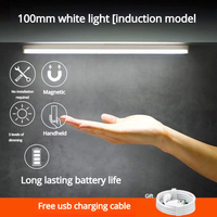 Iluminación LED Recargable para Gabinetes de 10cm/20cm/30cm/50cm, Luz Nocturna Inalámbrica con Sensor de Movimiento, Diseño Moderno para Cocina