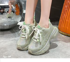 Chaussures pour femmes style dad shoes à semelle épaisse, motif goutte d'eau en forme d'étoile, style flashy, respirantes - Product Image 6