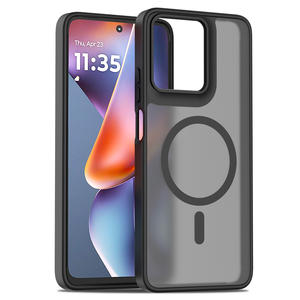 Étui pour Motorola G 5G 2025, charge sans fil magnétique, sensation de peau, finition mate givrée, hybride TPU PC - Product Image 1