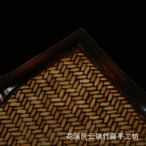 Bamboo Woven <b>Tea</b> Tray 60cm Lacquered Frame Dry Brewing Storage Long Cup Holder For <b>Tea</b> <b>Sets</b> - Product Image 2