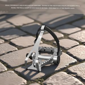 LEWEE Pédale de vélo Couvre-bouche de chien fixe Pédale de vélo Pédale de vélo de route Pédale de vélo de montagne <span class=keywords><strong>Pied</strong></span> de maintien - Product Image 5