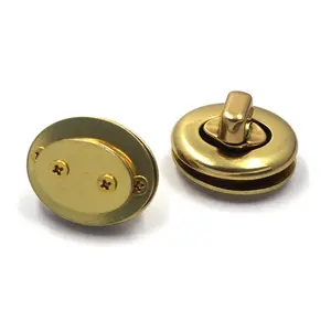 Luxury Bag Metal Hardware High Quality Bag Luggage Lock Accessories Brass Bag Lock Solid Brass Turn Twist Lock