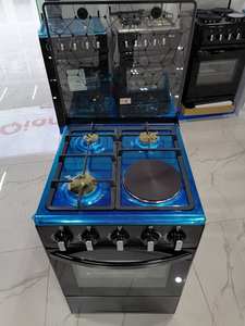 Cuisinière à gaz domestique avec four, 3 brûleurs gaz et 1 four électrique, avec grill - Product Image 4