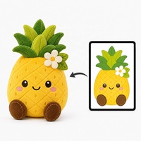 Peluche de Piña Personalizado Premium, Juguete de Peluche Suave y Adorable, Muñeco de Fruta para Regalos, Decoración del Hogar, Fabricante OEM ODM