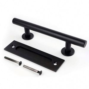 WEKIS Kit de Herrajes para Puerta Corredera de Granero de Acero en Forma de I de 6.6 pies con Componentes de Latón, Deslizamiento Suave y Silencioso, Acabado Satinado, Resistente - Product Image 4