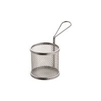Panier à friture en métal en acier inoxydable 304 de haute qualité, Mini panier à frites rond pour la cuisine de la maison