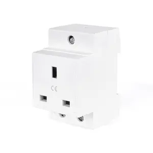 XINGHE Wholesale AC30 13amp UK Type modular socket British standard 250V 13A 3Pin 3 poles 35mm Din Rail connector Britain socket