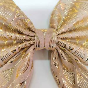 <b>Christmas</b> Velvet <b>Gold</b> Foil Embossing Process <b>Christmas</b> <b>Tree</b> Bow Decoration - Product Image 6