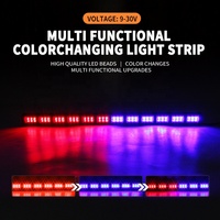 Barra Delgada de Luz LED de Emergencia JINXIN para Todoterreno con Lámpara de Advertencia Ámbar Estroboscópica de 36 SMD y 18 Modos